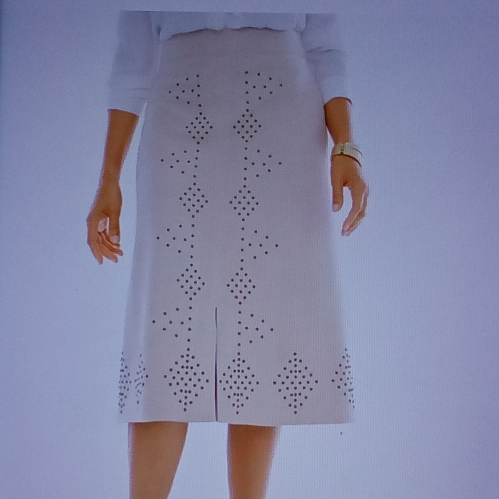 Chico's Faux Suede Midi Skirt size 1